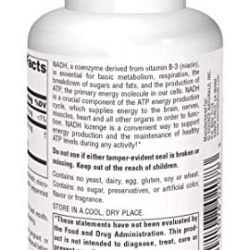 Source Naturals NADH 10mg, Boost Energy and Mental Alertness, 10 ...