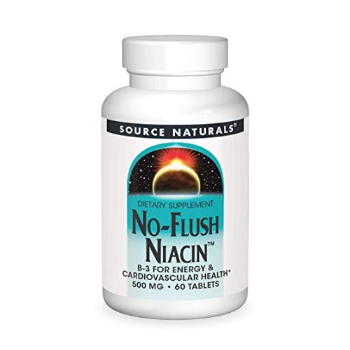 Source Naturals No-Flush Niacin, B-3 500 mg - 60 Tablets