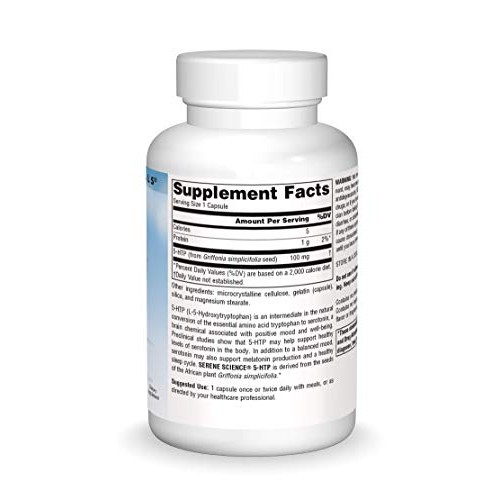 SOURCE NATURALS Serene Science 5-HTP 100 Mg Capsule, 120 Count