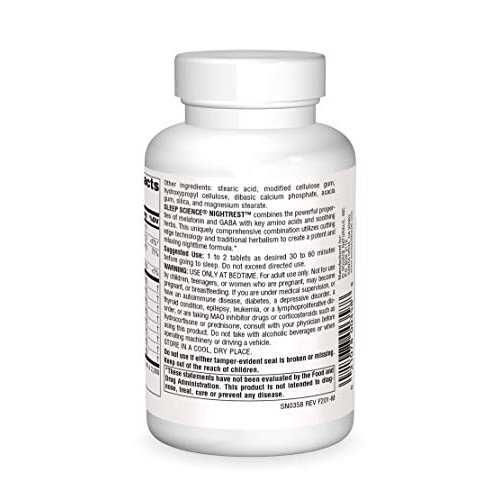 Source Naturals Sleep Science NightRest Multi-Nutrient & Herb Com...
