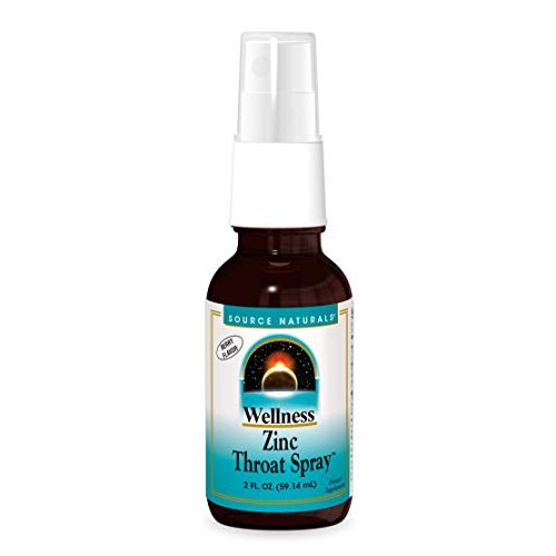 SOURCE NATURALS Wellness Zinc Throat Spray, Berry, 2 Fluid Ounce