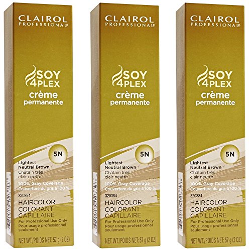 Clairol Soy4Plex Salon Color LIGHTEST NEUTRAL BROWN Creme 2oz HC-...