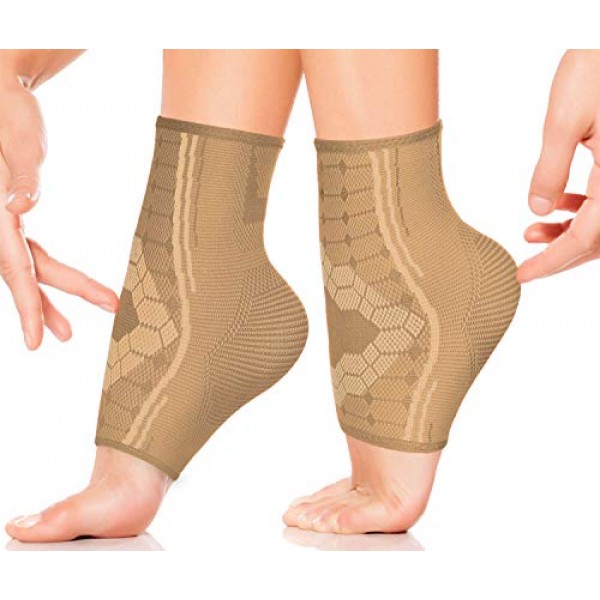 Ankle Compression Socks by SPARTHOS Pair - Plantar Fasciitis An...