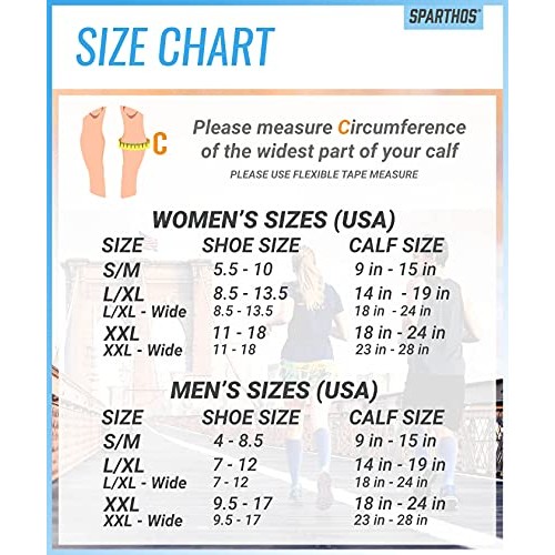 Sparthos Compression Socks, 20 to 30mmHg - Knee High Sock for Cir...