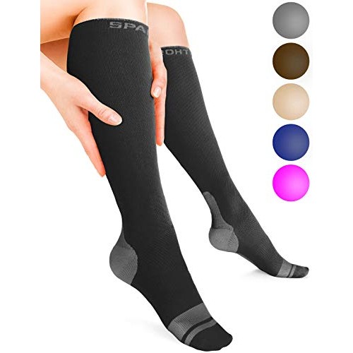 Sparthos Compression Socks, 20 to 30mmHg - Knee High Sock for Cir...
