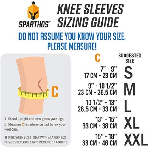 Sparthos Knee Compression Sleeves by Pair – Joint Protection an...
