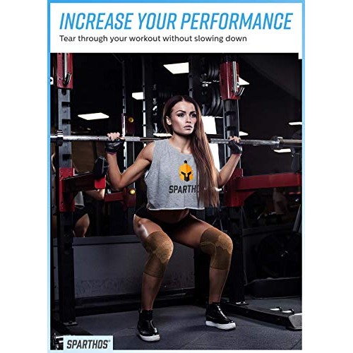 Sparthos Knee Compression Sleeves by Pair – Joint Protection an...