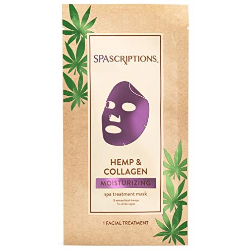 Hemp & Collagen Moisturizing Spa Treatment Masks- 5Ct