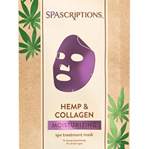 Hemp & Collagen Moisturizing Spa Treatment Masks- 5Ct