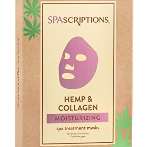 Hemp & Collagen Moisturizing Spa Treatment Masks- 5Ct