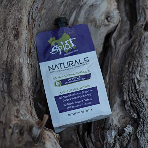 Splat Naturals, Semi-Permanent Purple Hair Dye : 100% Vegan, Crue...