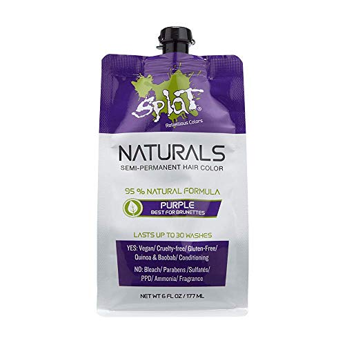 Splat Naturals, Semi-Permanent Purple Hair Dye : 100% Vegan, Crue...