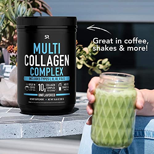 Multi Collagen Protein Powder Type I, II, III, V, X with Hyalur...