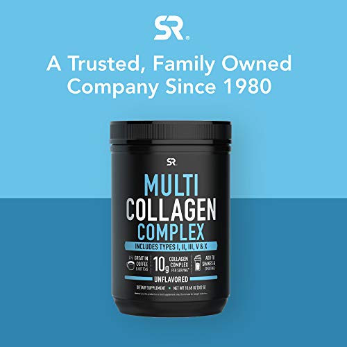 Multi Collagen Protein Powder Type I, II, III, V, X with Hyalur...