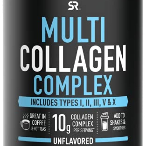 Multi Collagen Protein Powder Type I, II, III, V, X with Hyalur...