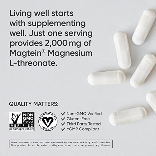 Sports Research Magtein Magnesium L-Threonate Capsules - Magnesiu...