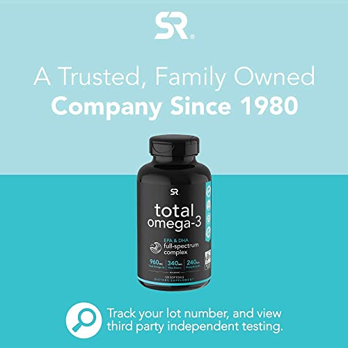 Sports Research Total Omega-3 Fish Oil from Wild Sockeye Salmon, ...