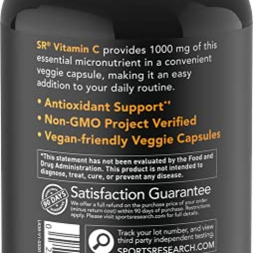 Vitamin C 1000mg 240 Veggie-Capsules | Non-GMO Project Verified...
