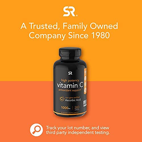 Vitamin C 1000mg 240 Veggie-Capsules | Non-GMO Project Verified...