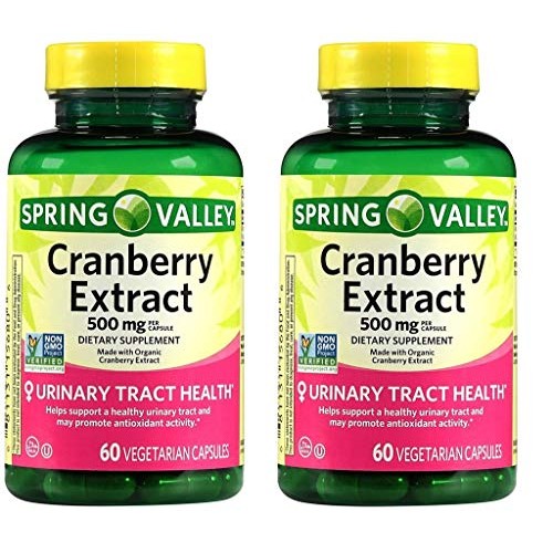 Spring Valley Cranberry Extract, 60 count, 500 mg per Capsule Pa...