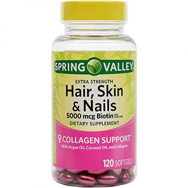 Spring Valley Hair Skin Nail Biotin 120ct