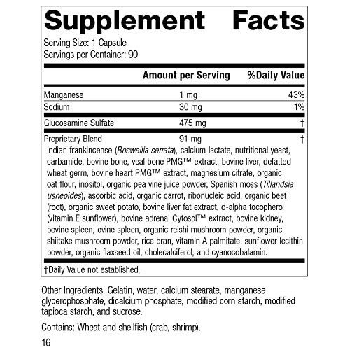Standard Process Glucosamine Synergy - Whole Food RNA Supplement ...