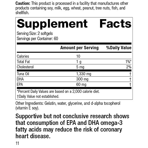 Standard Process Tuna Omega-3 Oil EPA and DHA - Whole Food Suppor...
