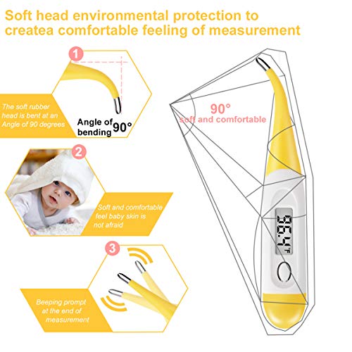 Starluo Digital Thermometer for Baby Kids and Adult, Household Wa...