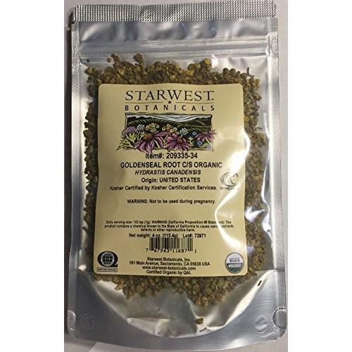 Organic Goldenseal Root C/S - 4 Oz 113 G - Starwest Botanicals
