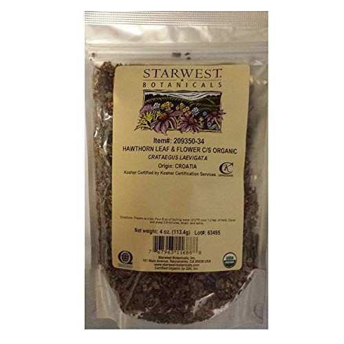Organic Hawthorn Leaf & Flower C/S - 4 oz SWB209350-34