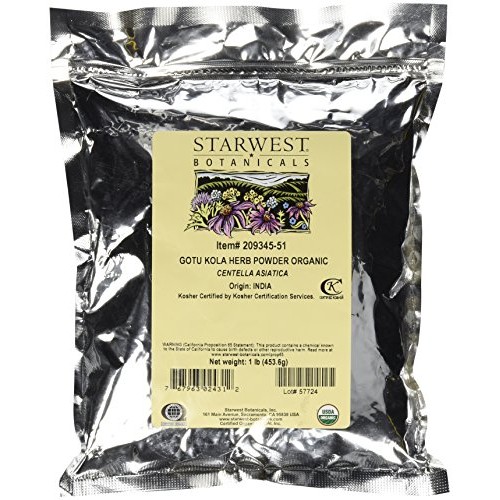 Starwest Botanicals Organic Gotu Kola Herb Powder - Wildcrafted C...
