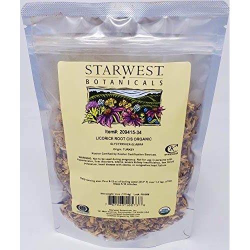 Starwest Botanicals Organic Licorice Root Tea Loose Cut and Sifte...