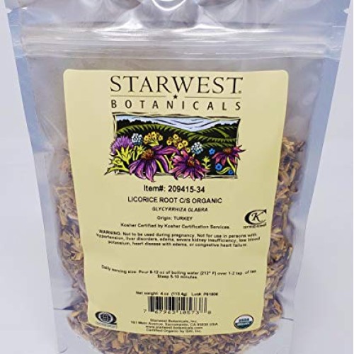 Starwest Botanicals Organic Licorice Root Tea Loose Cut and Sifte...