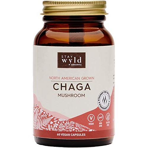 Stay Wyld Organics Chaga Mushroom Vegan Capsule Supplement - Immu...