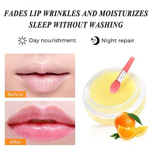 Lip Scrub,Double Effect Lip Sleeping Mask, Lip Treatment,Overnigh...