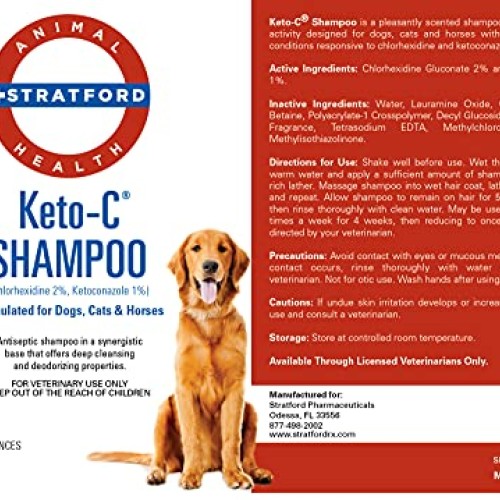 Stratford Pharmaceuticals Keto-C Medicated Dog Shampoo, 12 oz - C...