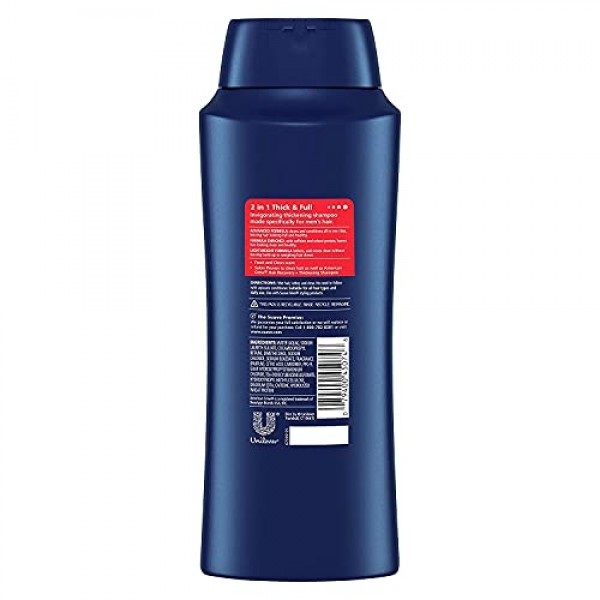 Suave Men 2 in 1 Shampoo and Conditioner Thick and Full 28 oz