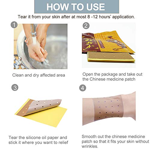 Sumifun Pain Relieving Patches,128 Pcs of Herbal Patches for Reli...