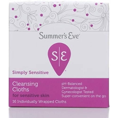 Summers Eve Cleansing Cloth Simply Sensitive, 16 Count Pack of 4