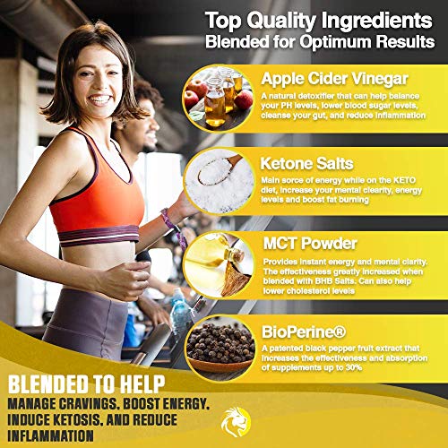Apple Cider Vinegar Capsules with Mother + Keto Diet Pills, BHB S...