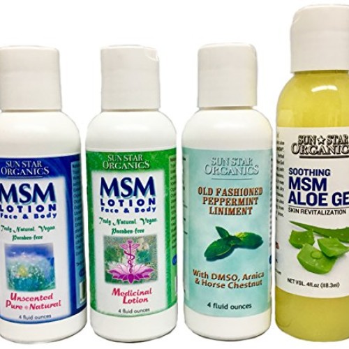Healing MSM Lotion/gel 4-Pack 4oz - Pure & Natural, Medicinal, ...