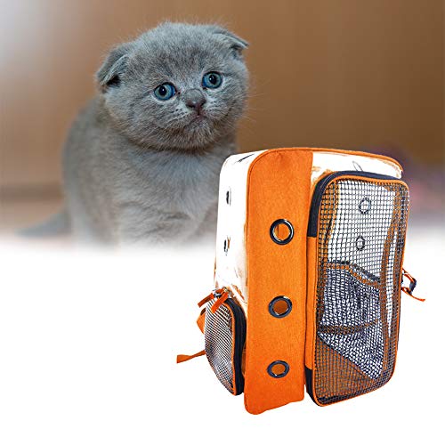 Pet Carrier Bag Cat Backpack Panoramic Transparent Breathable Out...