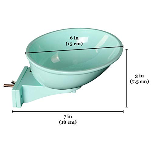 Lock Cage Bowl for Dogs, Cats, Birds and Rabbits, Ergonomic, Easy...