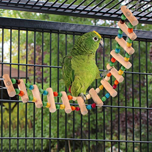 SunGrow Bird Ladder Bridge, 20 Inches Long, Helps Birds with Bala...