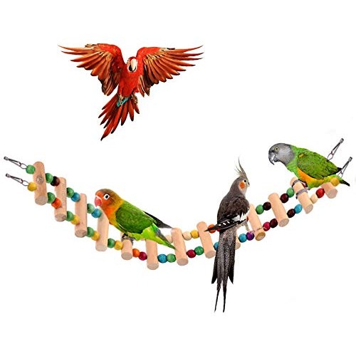 SunGrow Bird Ladder Bridge, 20 Inches Long, Helps Birds with Bala...