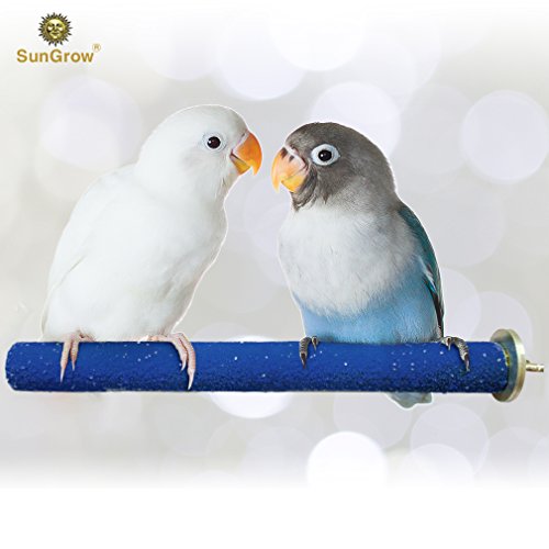 SunGrow Bird Perch, 8 Inches, Naturally Keeps Pet Bird Nails Trim...