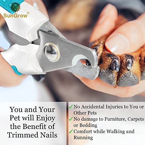 SunGrow Pet Nail Clipper for Paw Grooming, Restrain Nail Injuries...