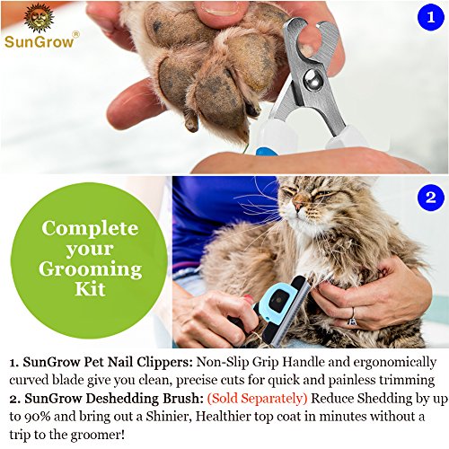SunGrow Pet Nail Clipper for Paw Grooming, Restrain Nail Injuries...