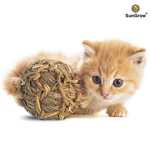 SunGrow Seagrass Ball for Rabbit, Healthy for Your Pet’s Gums & T...