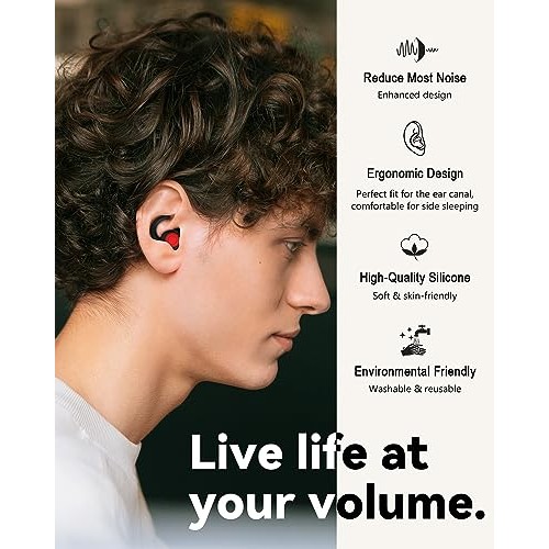SUPCEAT Ear Plugs for Sleeping - Noise Reduction Soft Silicone Ea...